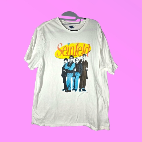 Old Navy White Seinfeld Tv Show Graphic T-Shirt Size XXL - Picture 1 of 5